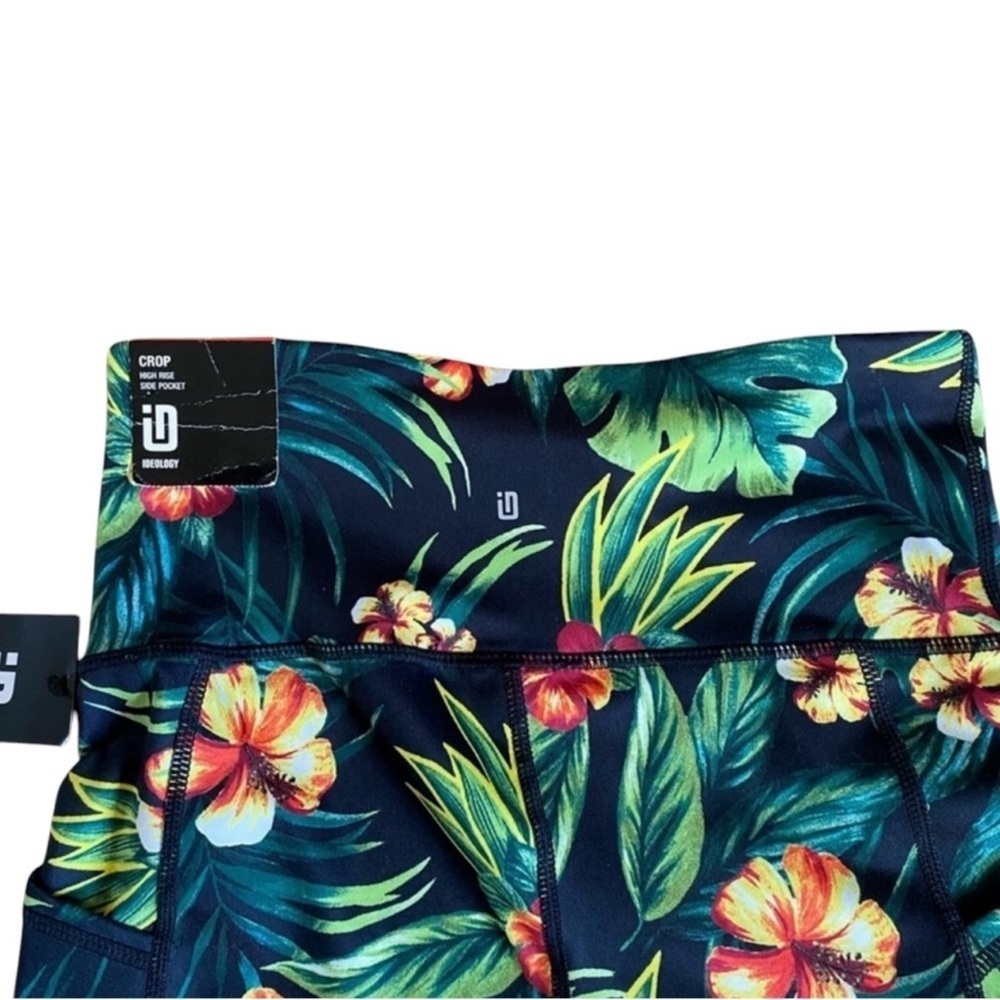 Tropical Side-Pocket Cropped Leggings BRAND NEW WITH TAGS - Picture 4 of 4